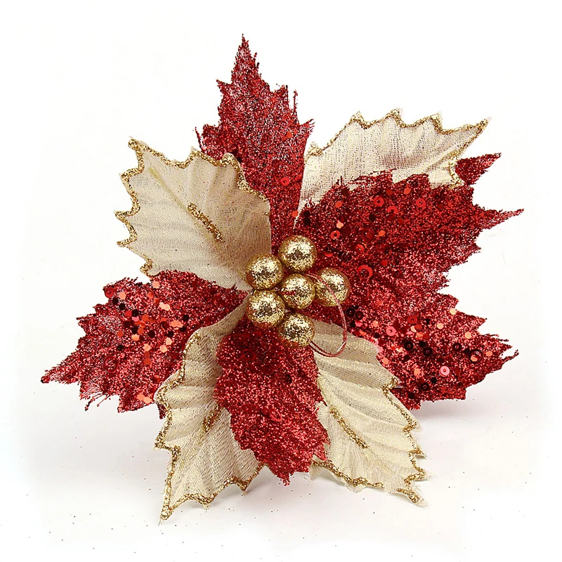 5pcs/lot 2019 New 22cm Christmas Glitter Poinsettia Artificial Flowers Decorations Tree Ornament Merry Christmas Party Supplies
5pcs/lot 2019 New 22cm Christmas Glitter Poinsettia Artificial Flowers Decorations Tree Ornament Merry Christmas Party Supplies