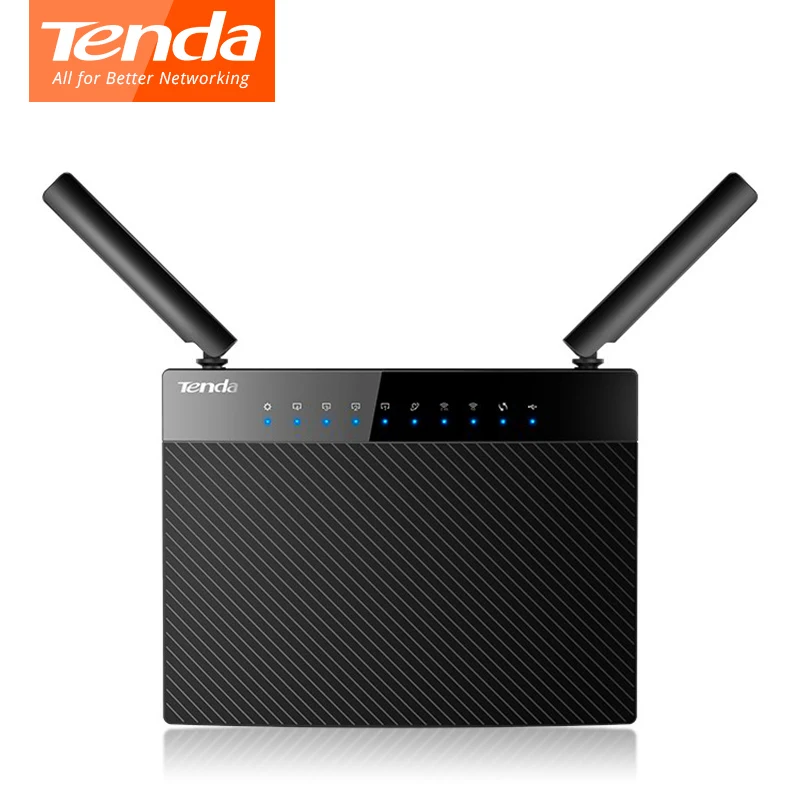 

Tenda Wireless wifi Router AC9 AC1200 128M DDR Dual-Band 2.4G/5Ghz 1*WAN+4*LAN Gigabit ports PPTP L2TP USB2.0 Smart APP control