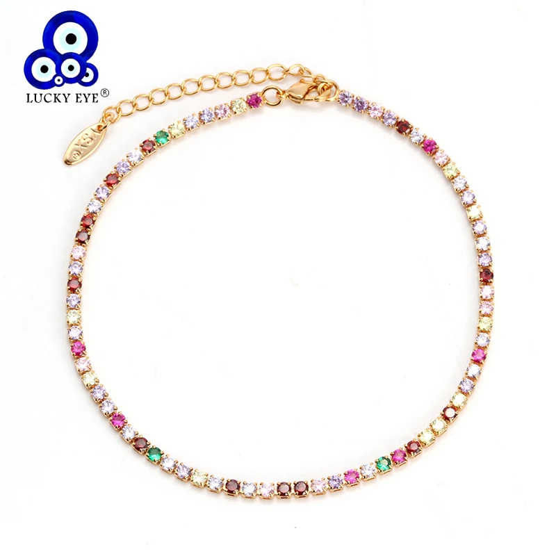 Lucky Eye Colorful Crystal Anklet Bracelet Micro Pave Zircon Leg Feet Ankle Bracelet for Women Female Fashion Jewelry EY6317
Lucky Eye Colorful Crystal Anklet Bracelet Micro Pave Zircon Leg Feet Ankle Bracelet for Women Female Fashion Jewelry EY6317