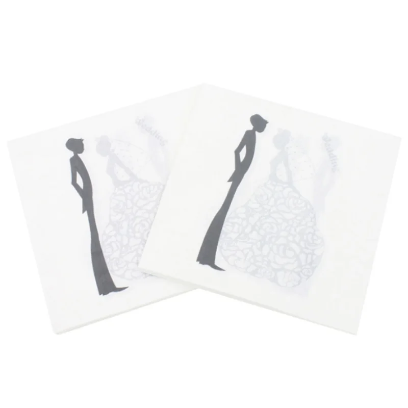 20Pcs Bride Groom Party Paper Napkins Wedding Table Decoupage Bridal Shower Tissue Serviettes Party Decor Home Textile
20Pcs Bride Groom Party Paper Napkins Wedding Table Decoupage Bridal Shower Tissue Serviettes Party Decor Home Textile