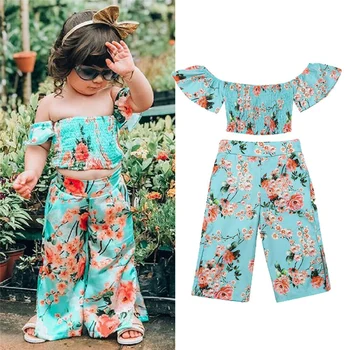1-6T Toddler Kids Baby Girls Clothes set Summer Off Shoulder Floral Top and long Pants Cute lovely Sweet Streetwear outfits
1-6T Toddler Kids Baby Girls Clothes set Summer Off Shoulder Floral Top and long Pants Cute lovely Sweet Streetwear outfits