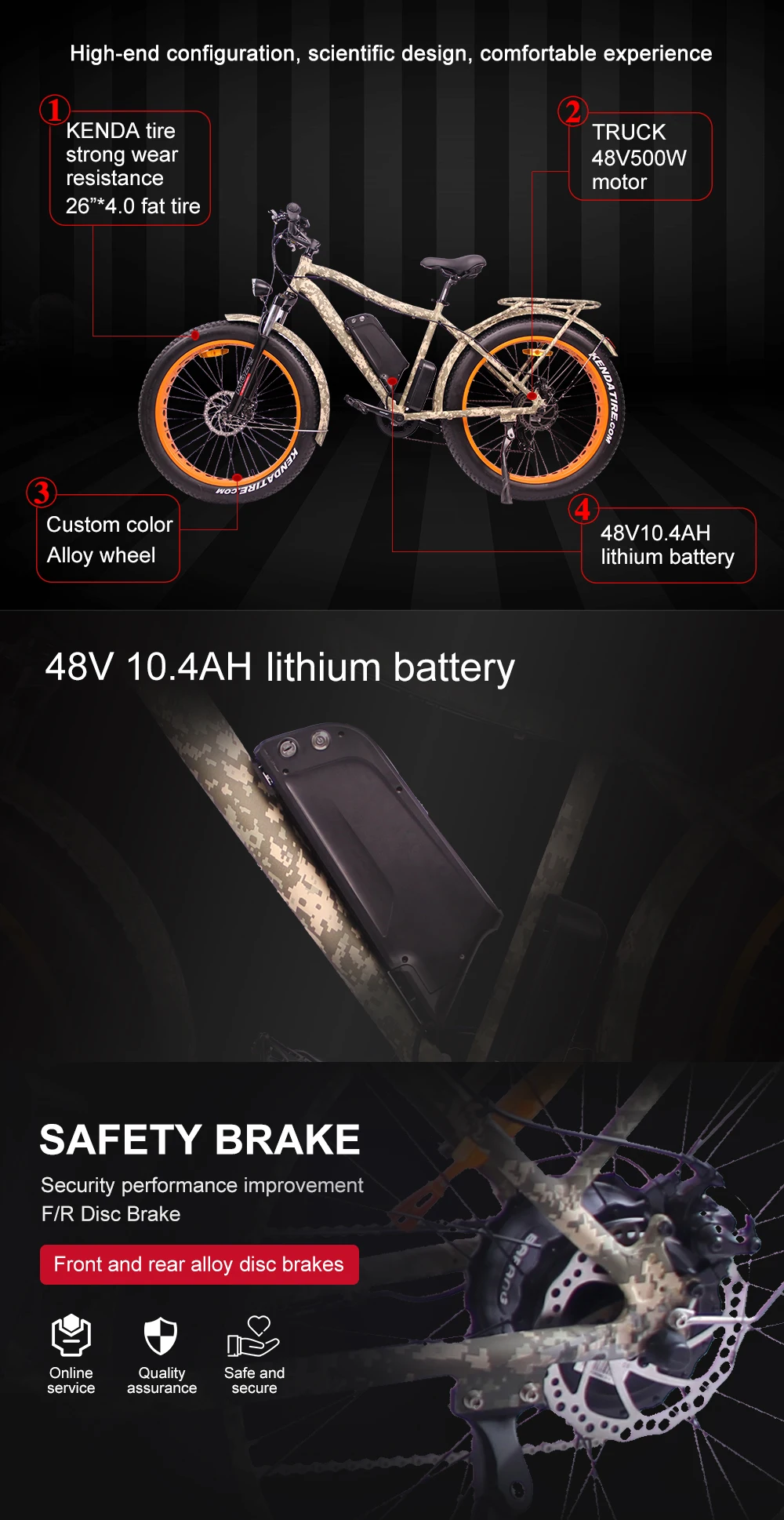Excellent EZBIKE Mountain Bike camouflage Electric Bicycle 48V 500W 10.4A 7 speed powerful electric Fat bike Lithium Battery Off road bike 11 Excellent EZBIKE Mountain Bike camouflage Electric Bicycle 48V 500W 10.4A 7 speed powerful electric Fat bike Lithium Battery Off road bike 11