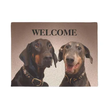 Doberman dogs welcome door mat Home Decoration Entry Non-slip Door Mat Rubber Washable Floor
Doberman dogs welcome door mat Home Decoration Entry Non-slip Door Mat Rubber Washable Floor