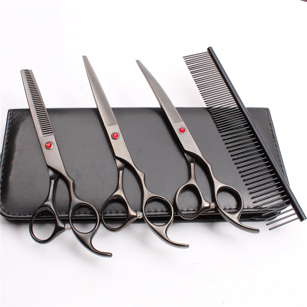 C3003 D4Pcs 7'' 19.5cm Customized Logo JP 440C Grooming-for-dog Cats Flur Clippers Professional Pets Hair Scissors Styling Tool
C3003 D4Pcs 7'' 19.5cm Customized Logo JP 440C Grooming-for-dog Cats Flur Clippers Professional Pets Hair Scissors Styling Tool