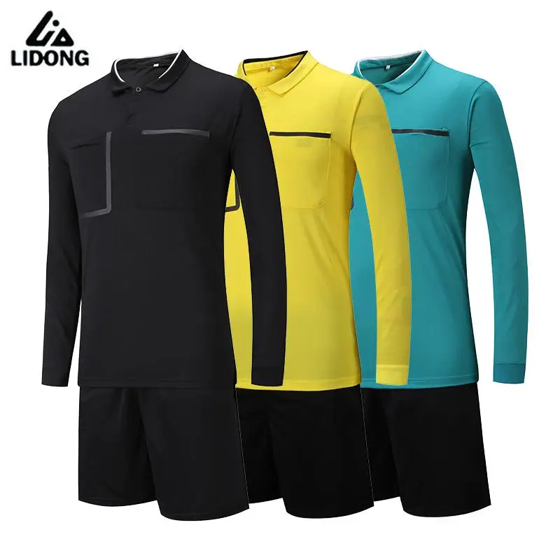 Image Hot Style Soccer Judge Uniforms Set Professional Soccer Referee Clothing Kit Football Referee Jerseys Suit Classical Color S 3XL