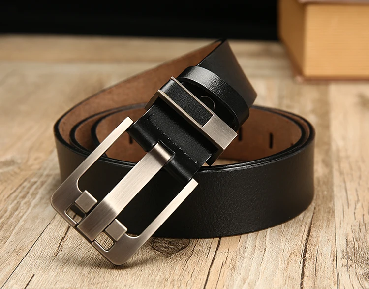 Numney Luxury Men Belts Black Leather 1.38 inch Width Designer Belts for  Men,Used for Mens Dress Casual Adjustable Belt