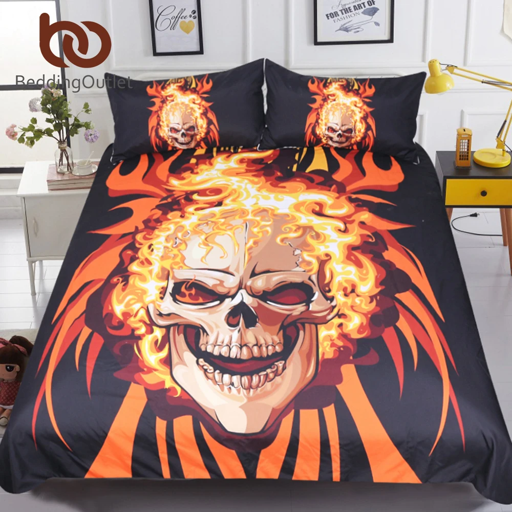 BeddingOutlet Angry Skull Bedding Set King 3D Printed Duvet Cover Flame Fire Bedspread 3pcs Gothic Orange Cartoon Home Textiles
BeddingOutlet Angry Skull Bedding Set King 3D Printed Duvet Cover Flame Fire Bedspread 3pcs Gothic Orange Cartoon Home Textiles
