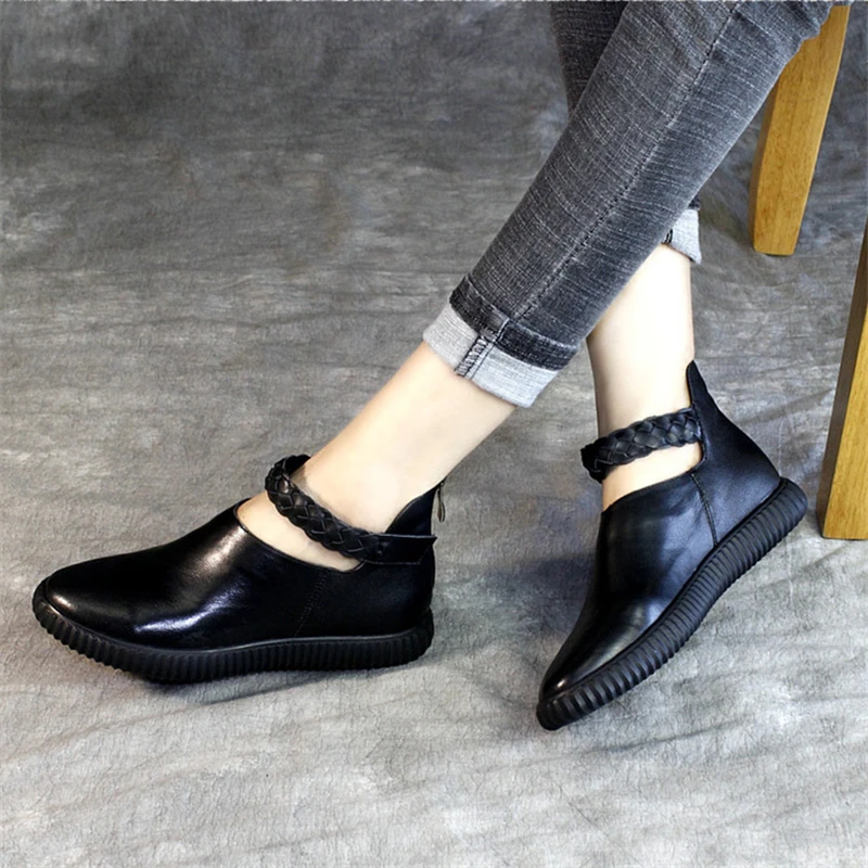 Women Leather Flats White Casual Shoes Autumn 2019 Handmade Genuine Leather Mary Jane Flat Soft Bottom Sneaker Brand Shoes Women
Women Leather Flats White Casual Shoes Autumn 2019 Handmade Genuine Leather Mary Jane Flat Soft Bottom Sneaker Brand Shoes Women