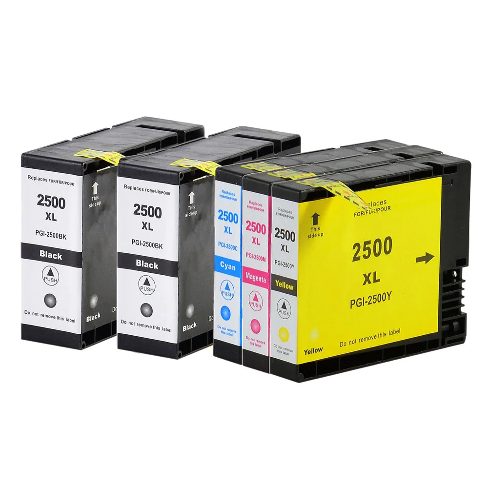 5PK, цена, совместимые чернильные картриджи Canon 2500 PGI2500 с чипом для струйного принтера Canon MAXIFY iB4050 MB5050 MB5350
5PK, цена, совместимые чернильные картриджи Canon 2500 PGI2500 с чипом для струйного принтера Canon MAXIFY iB4050 MB5050 MB5350