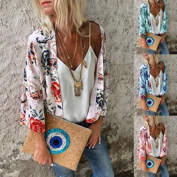 Women Loose Summer Floral Pattern Printing Flare Sleeve 3/4 Sleeved Short Cardigan Tops Poncho Women Cape Femme Hiver
Women Loose Summer Floral Pattern Printing Flare Sleeve 3/4 Sleeved Short Cardigan Tops Poncho Women Cape Femme Hiver