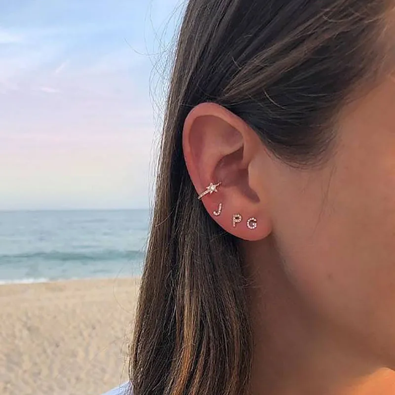 Classic Rhinestones Crystal Letter JPG Stud Earrings Fashion Jewelry Minimalist Punk Tiny Geometric Stud Earrings Set for Women
Classic Rhinestones Crystal Letter JPG Stud Earrings Fashion Jewelry Minimalist Punk Tiny Geometric Stud Earrings Set for Women