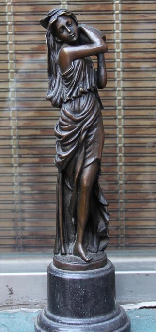 14" Chinese Western Bronze Marble Nude Sexy Belle Girl Lady Woman Vase Statue R0711
14" Chinese Western Bronze Marble Nude Sexy Belle Girl Lady Woman Vase Statue R0711