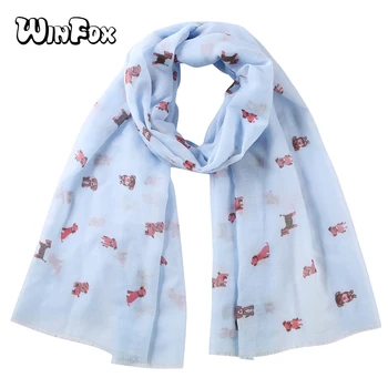 Winfox Fashion Cute Dog Print Scarf Shawl Female Women Grey Pink Animal Muslim Hijab Scarves For Ladies
Winfox Fashion Cute Dog Print Scarf Shawl Female Women Grey Pink Animal Muslim Hijab Scarves For Ladies