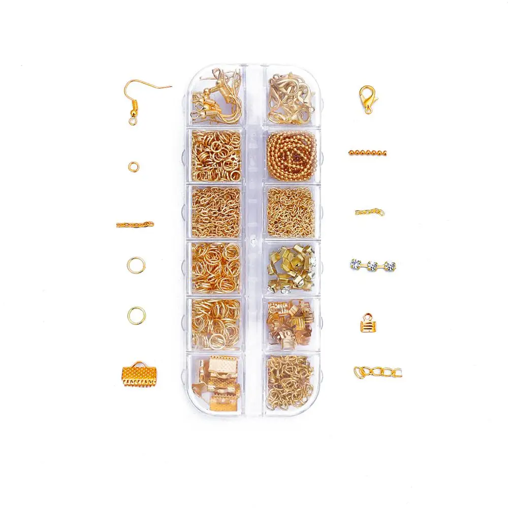 1 Box Gold Plated Jump Ring Ball Chain Clasp Earring Hook Chain Split Rings Metal Connectors For DIY Jewelry Making Findings
1 Box Gold Plated Jump Ring Ball Chain Clasp Earring Hook Chain Split Rings Metal Connectors For DIY Jewelry Making Findings