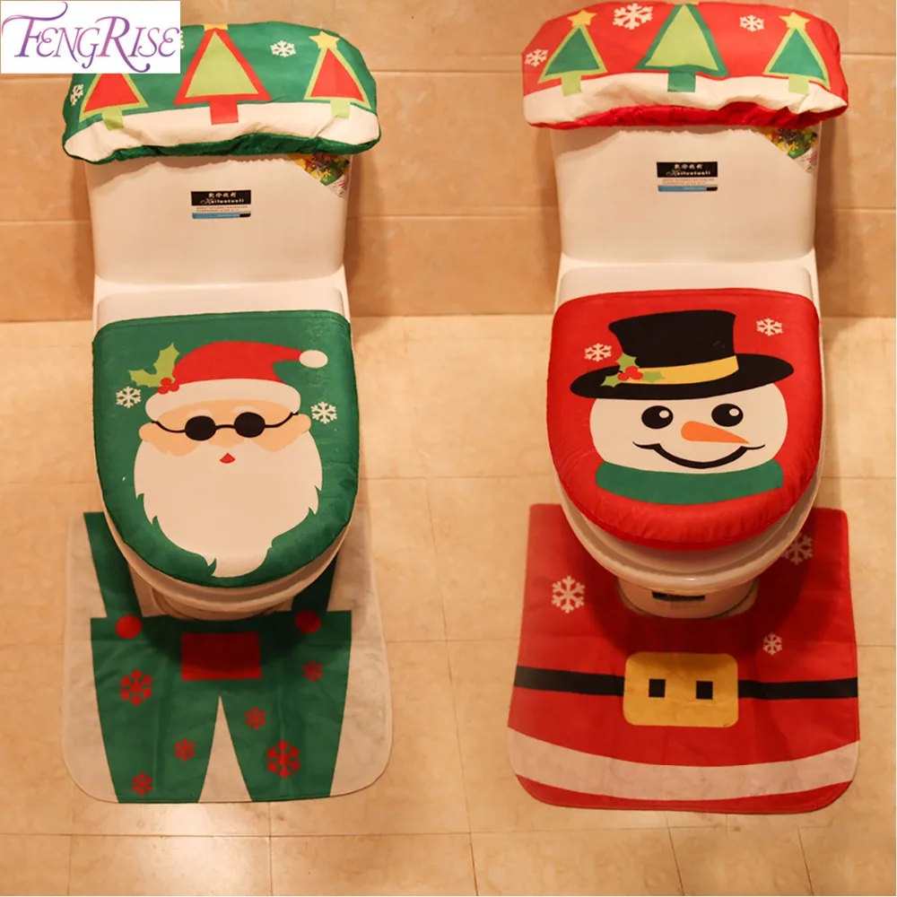 FENGRISE Xmas Santa Claus Rug Seat Bathroom Set Contour Rug Christmas Decorations for Home Navidad Party Supplies New Year 2019 
FENGRISE Xmas Santa Claus Rug Seat Bathroom Set Contour Rug Christmas Decorations for Home Navidad Party Supplies New Year 2019