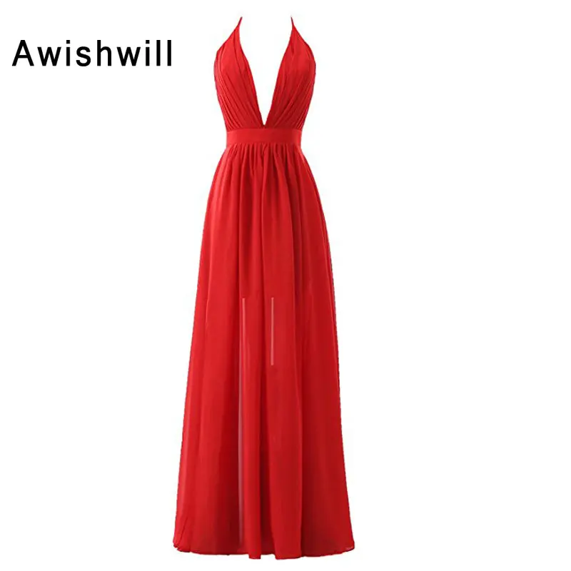 Sexy Red Prom Dresses 2019 Deep V Neck Backless Chiffon Floor Length Party Gowns Sleeveless Cheap Party Dress for Women
Sexy Red Prom Dresses 2019 Deep V Neck Backless Chiffon Floor Length Party Gowns Sleeveless Cheap Party Dress for Women