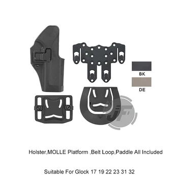 

Tactical CQC Serpa Quick Right Hand Paddle Belt Loop Pistol Gun Holster w/ STRIKE MOLLE Platform for Glock 17 19 22 23 31 32