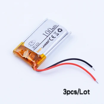 3pcs/Lot 381424 3.7v 100mAh Rechargeable li-Polymer Li-ion Battery For bluetooth headset mp3 mouse Bracelet Wrist Watch 401525
3pcs/Lot 381424 3.7v 100mAh Rechargeable li-Polymer Li-ion Battery For bluetooth headset mp3 mouse Bracelet Wrist Watch 401525