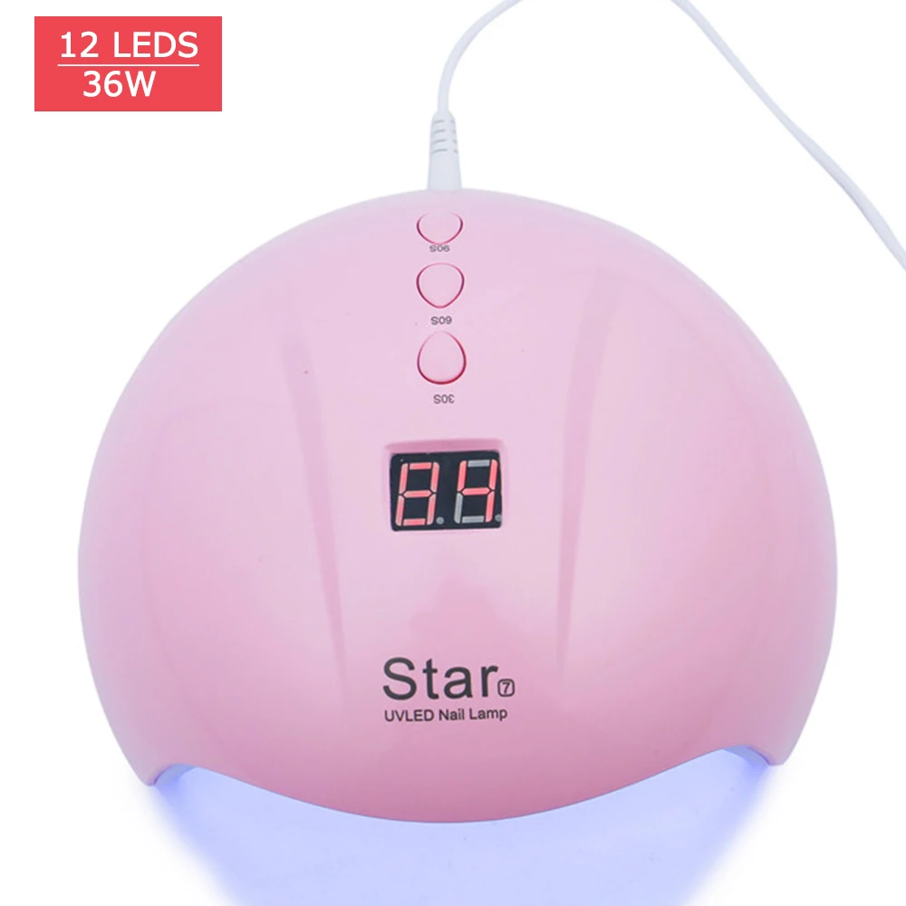 New 36W UV Led Lamp Nail Dryer For All Types Gel 12 Leds UV Lamp for Nail Machine Curing 30s/60s/90s Timer USB Connector
New 36W UV Led Lamp Nail Dryer For All Types Gel 12 Leds UV Lamp for Nail Machine Curing 30s/60s/90s Timer USB Connector