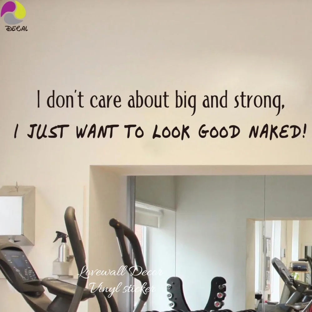 Look good naked gym fitness workout Office quote Wall Sticker Inspiration motivational vinyl wall decal Exercise Saying Vinyl (2)