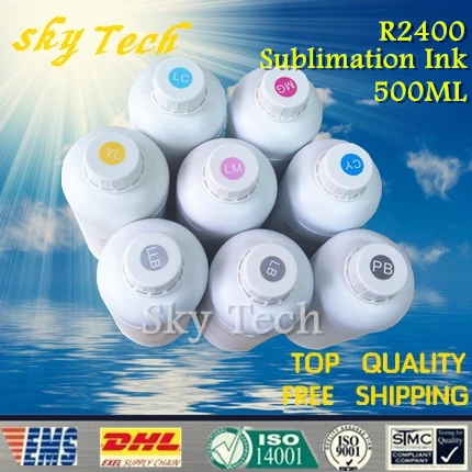 8*500ML Sublimation ink suit for Epson stylus photo R2400 ,suit for T0591 - T0599 ,8 color ,for cloth, leather, metal and etc 
8*500ML Sublimation ink suit for Epson stylus photo R2400 ,suit for T0591 - T0599 ,8 color ,for cloth, leather, metal and etc