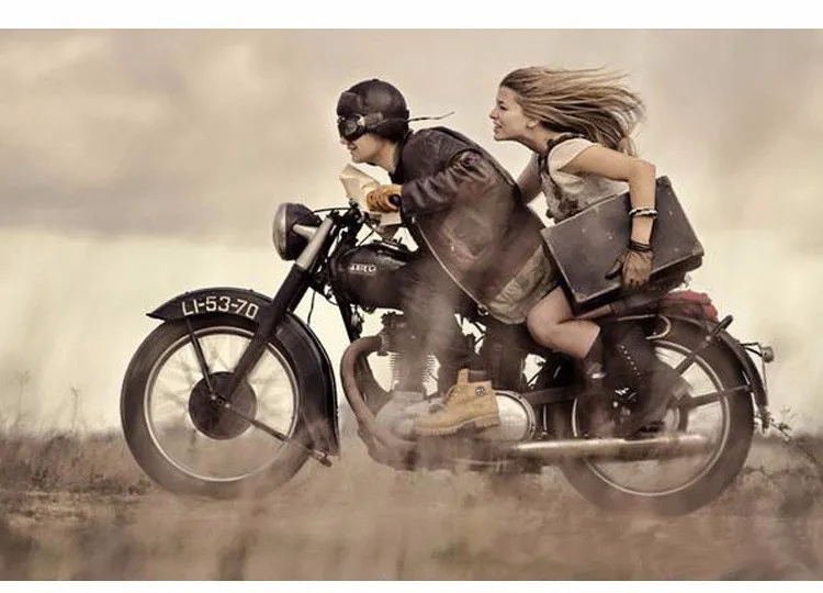 Motorcycles Taped together