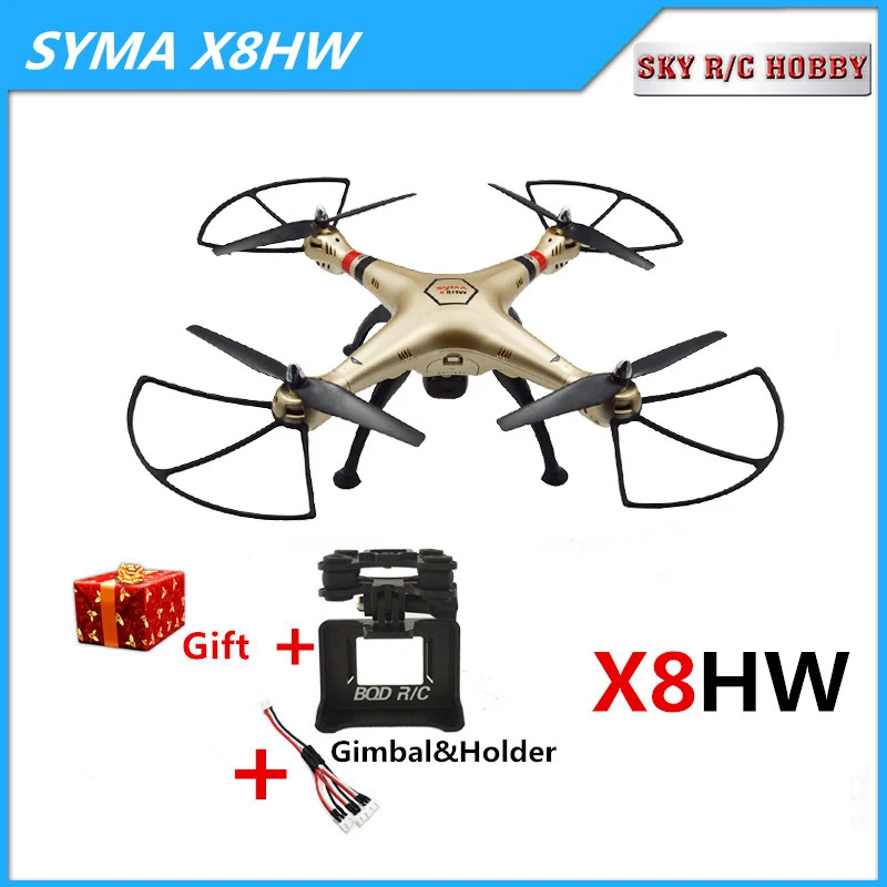 SYMA X8HW 2.4G RC Quadcopter Drone Wifi Camera Fpv Altitude High Hold Mode Offering Gimbal as gift Gropro Xiaoyi Holder
SYMA X8HW 2.4G RC Quadcopter Drone Wifi Camera Fpv Altitude High Hold Mode Offering Gimbal as gift Gropro Xiaoyi Holder