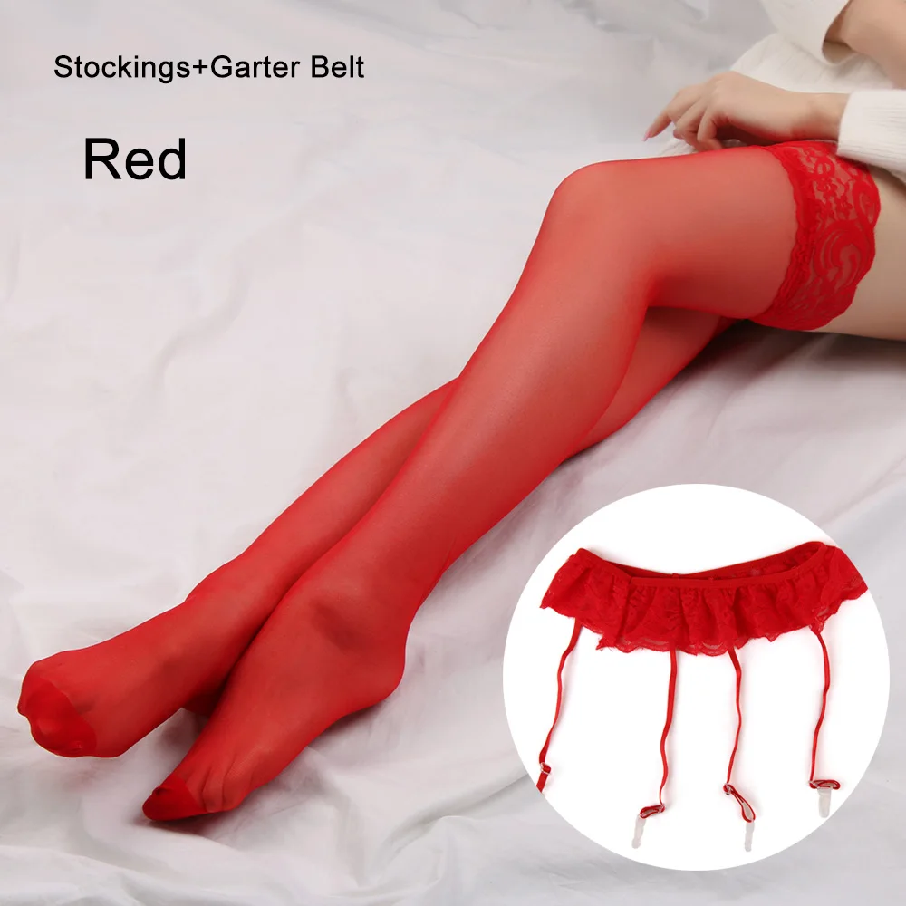 Sissy Lace Set (Stockings + Garter Belt)