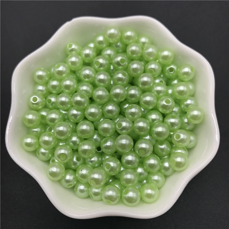 4mm 6mm 8mm 10mm Green Imitation Pearls Acrylic Beads Round Pearl Spacer Loose Beads For Jewelry Making
4mm 6mm 8mm 10mm Green Imitation Pearls Acrylic Beads Round Pearl Spacer Loose Beads For Jewelry Making