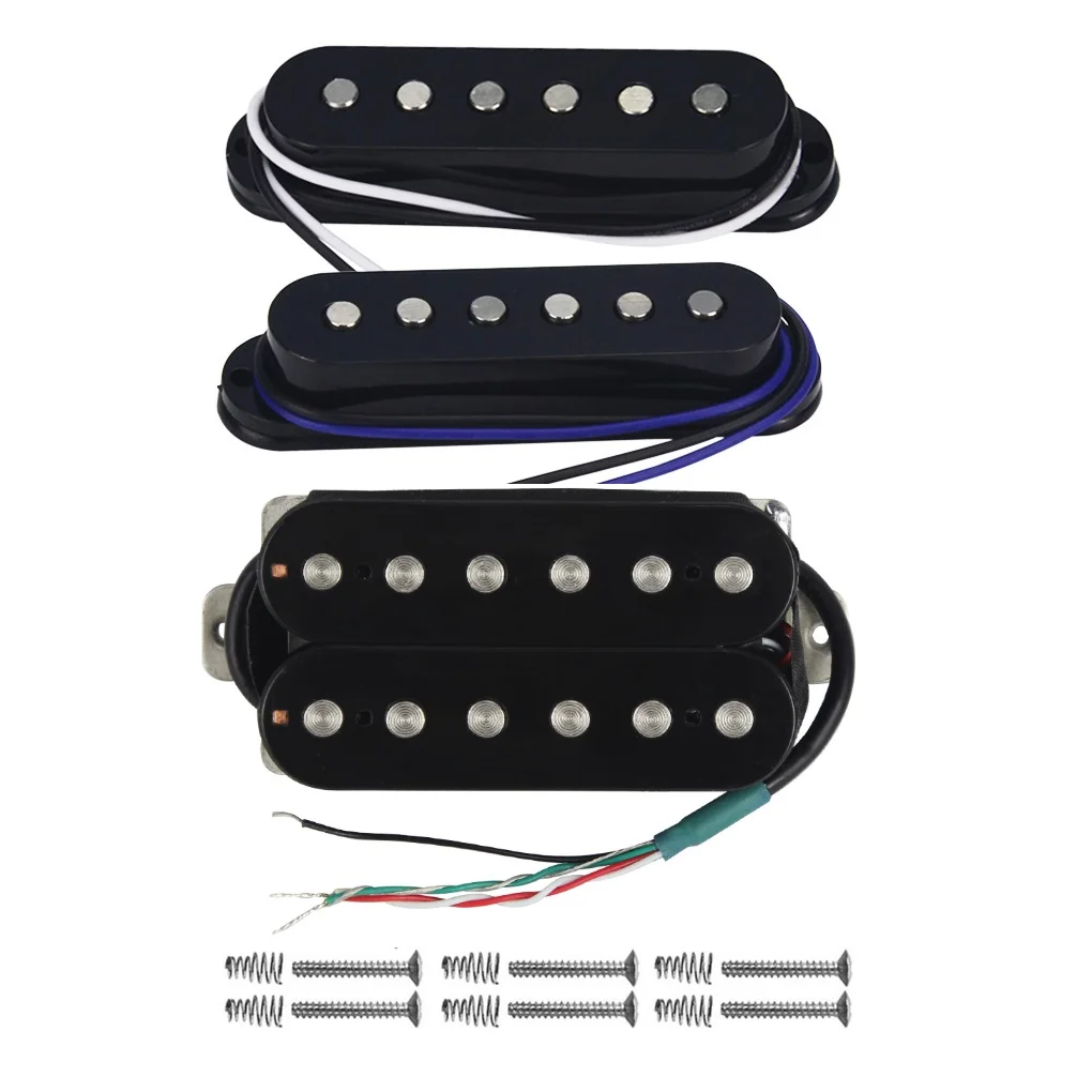 FLEOR 3pcs Vintage Alnico 5 Single Coil Pickup Humbucker Guitar Pickup Neck/Middle/Bridge Pickup Set Black Guitar Parts
FLEOR 3pcs Vintage Alnico 5 Single Coil Pickup Humbucker Guitar Pickup Neck/Middle/Bridge Pickup Set Black Guitar Parts