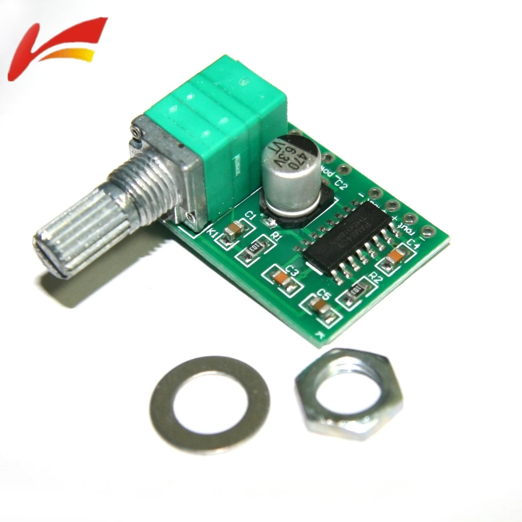 Mini PAM8403 DC 5V 2 Channel USB Digital Audio Amplifier Board Module 2 * 3W Volume Control with Potentionmeter
Mini PAM8403 DC 5V 2 Channel USB Digital Audio Amplifier Board Module 2 * 3W Volume Control with Potentionmeter
