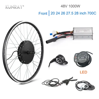 KUNRAY 48V 1000W Electric Bicycle Conversion Kit 20 26 inch Brushless non-gear Front Motor Wheel KT LED Display Twist Throttle
KUNRAY 48V 1000W Electric Bicycle Conversion Kit 20 26 inch Brushless non-gear Front Motor Wheel KT LED Display Twist Throttle