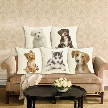 New Home Decor Lovely Dog Printed Cushion Cover Linen Pillowcase Decorative Throw Pillow Cover for Sofa Cushion Case
New Home Decor Lovely Dog Printed Cushion Cover Linen Pillowcase Decorative Throw Pillow Cover for Sofa Cushion Case