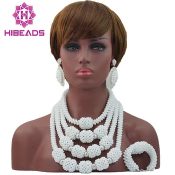 Gorgeous Nigerian Wedding Party Crystal Beads Bridal Jewelry Sets Necklace Clear White African Accessory Free Shipping ALJ806
Gorgeous Nigerian Wedding Party Crystal Beads Bridal Jewelry Sets Necklace Clear White African Accessory Free Shipping ALJ806