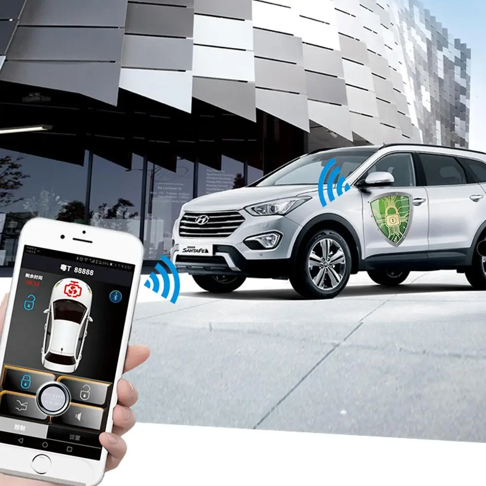 Keyless Entry Central Locking Push Button Ignition Door Lock Universal Car Alarm SmartPhonePKE Control Car Alarm System
Keyless Entry Central Locking Push Button Ignition Door Lock Universal Car Alarm SmartPhonePKE Control Car Alarm System