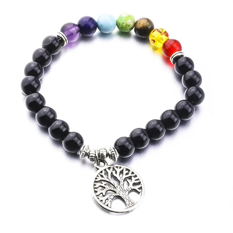 Vingta Tree Of Life Rainbow Natural Stone 7 Chakra Balance Bracelet Stretch Men Jewelry
Vingta Tree Of Life Rainbow Natural Stone 7 Chakra Balance Bracelet Stretch Men Jewelry