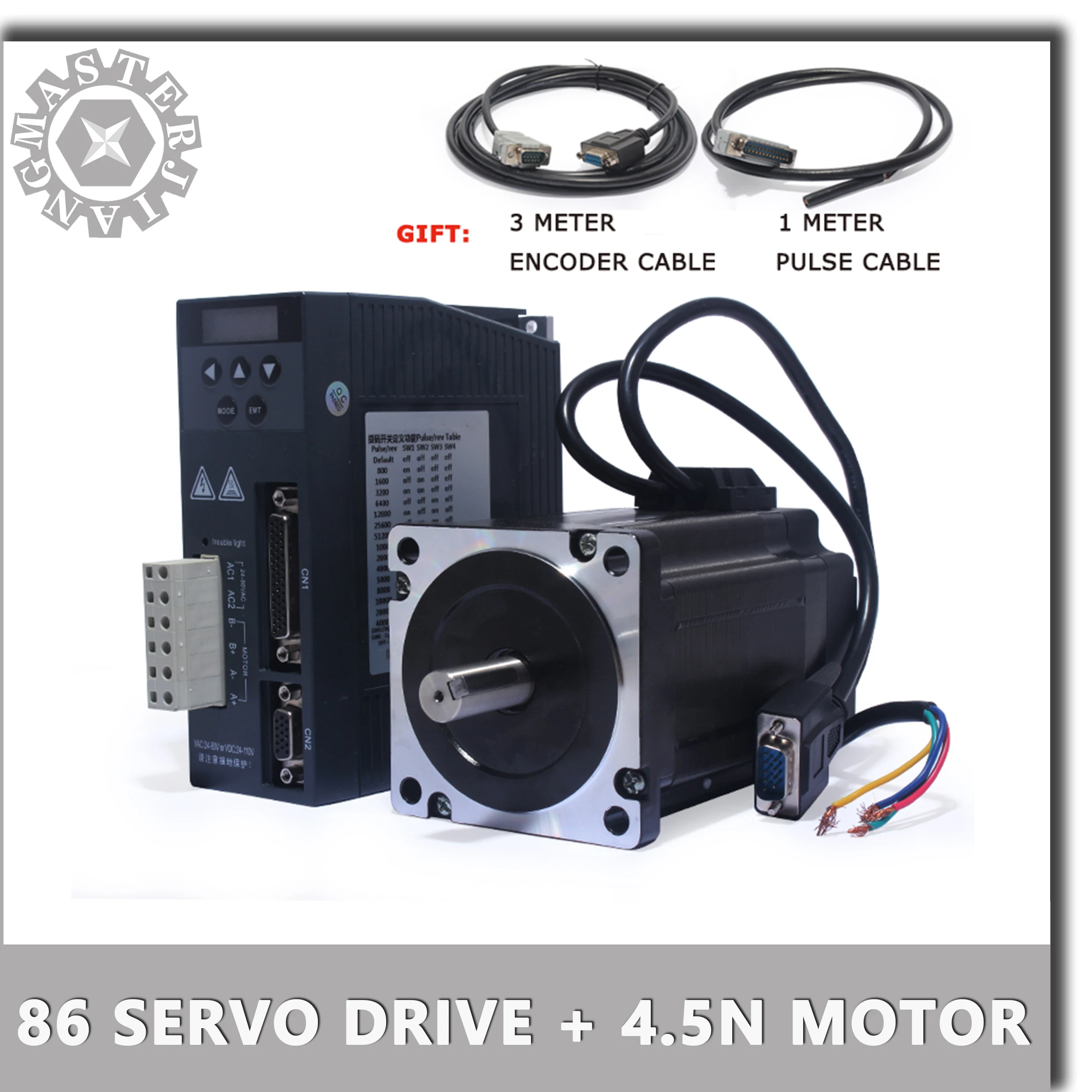 Nema 34 86 High-speed Closed-loop 4.5Nm Stepper Motor + HB860MB Digital Display Servo Driver 4.5NM 86 Hybrid closed loop 2-phase
Nema 34 86 High-speed Closed-loop 4.5Nm Stepper Motor + HB860MB Digital Display Servo Driver 4.5NM 86 Hybrid closed loop 2-phase