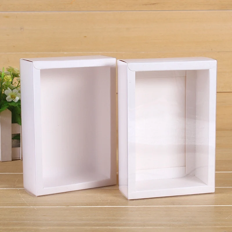 10pcs Kraft Paper Box Transparent PVC Cover White Sliding Box Packaging Gift Box
10pcs Kraft Paper Box Transparent PVC Cover White Sliding Box Packaging Gift Box