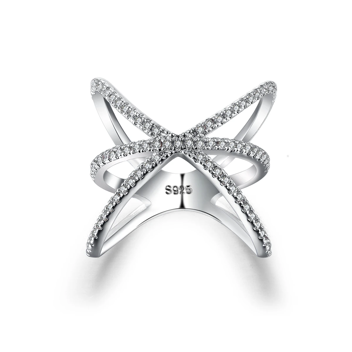MDEAN White Gold Plated Ring for Women
