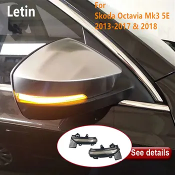 Letin for Skoda Octavia Mk3 5E 2014~2018 VW T-Roc 2018 2019 Mirror indicator dynamic blinker scroll LED Turn Signal Light 
Letin for Skoda Octavia Mk3 5E 2014~2018 VW T-Roc 2018 2019 Mirror indicator dynamic blinker scroll LED Turn Signal Light