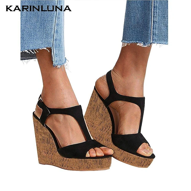 Karinluna Hot Sale Wholesale Plus Size 34-45 Wedge Heels Sandals Woman Shoes Buckle Strap Peep Toe Shoes Woman Sandals
Karinluna Hot Sale Wholesale Plus Size 34-45 Wedge Heels Sandals Woman Shoes Buckle Strap Peep Toe Shoes Woman Sandals