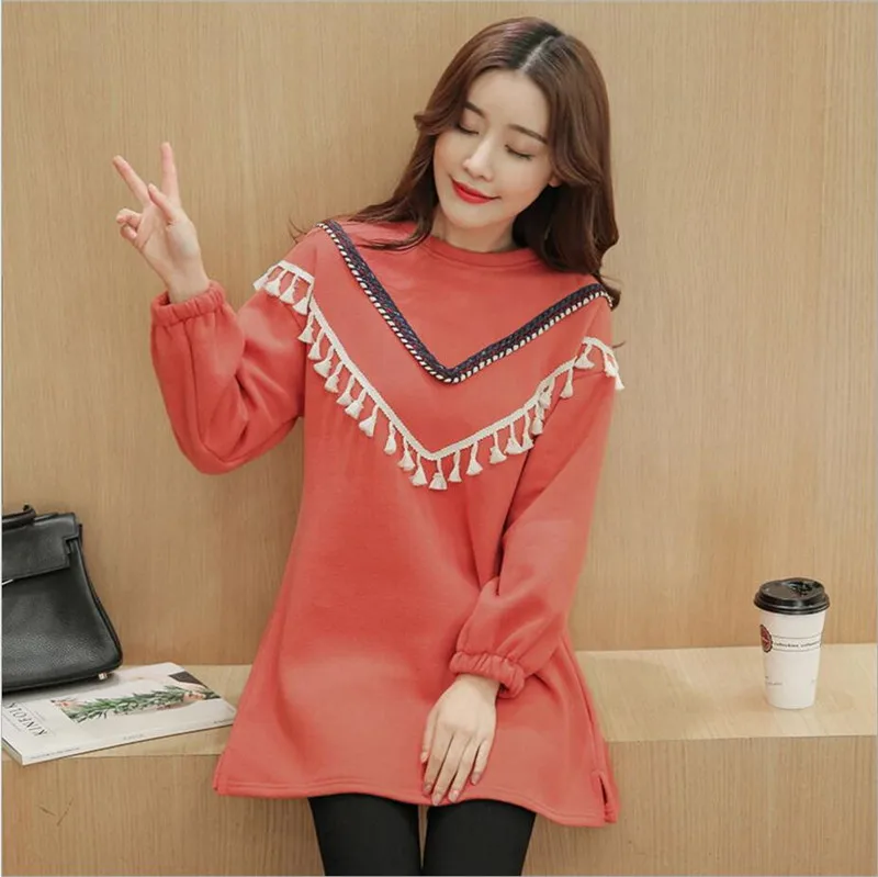 2018 Autumn Winter Hoodie Pregnant long sleeved loose large size Tops Fashion Velvet Round Neck China Maternity Hoodie Sweater
2018 Autumn Winter Hoodie Pregnant long sleeved loose large size Tops Fashion Velvet Round Neck China Maternity Hoodie Sweater