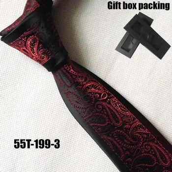 Lingyao unique designer tie Groom wedding necktie black border with red paisley gravata
Lingyao unique designer tie Groom wedding necktie black border with red paisley gravata