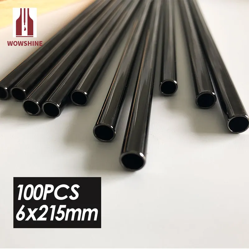 WOWSHINE New Gun Black Stainless Steel 304 Drinking Straws straight 6mm*215mm 100PCS
WOWSHINE New Gun Black Stainless Steel 304 Drinking Straws straight 6mm*215mm 100PCS
