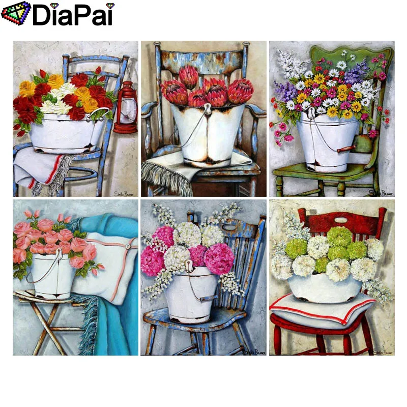 DIAPAI 5D DIY Diamond Painting 100% Full Square/Round Drill "Flower chair scenery" 3D Embroidery Cross Stitch Home Decor
DIAPAI 5D DIY Diamond Painting 100% Full Square/Round Drill "Flower chair scenery" 3D Embroidery Cross Stitch Home Decor
