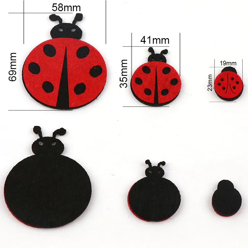 2017 New Kawaii Red Non-Woven Fabric Ladybug two-layer design Felt Fabric Patch DIY Cloth Appliques/Craft Wedding Patches
2017 New Kawaii Red Non-Woven Fabric Ladybug two-layer design Felt Fabric Patch DIY Cloth Appliques/Craft Wedding Patches