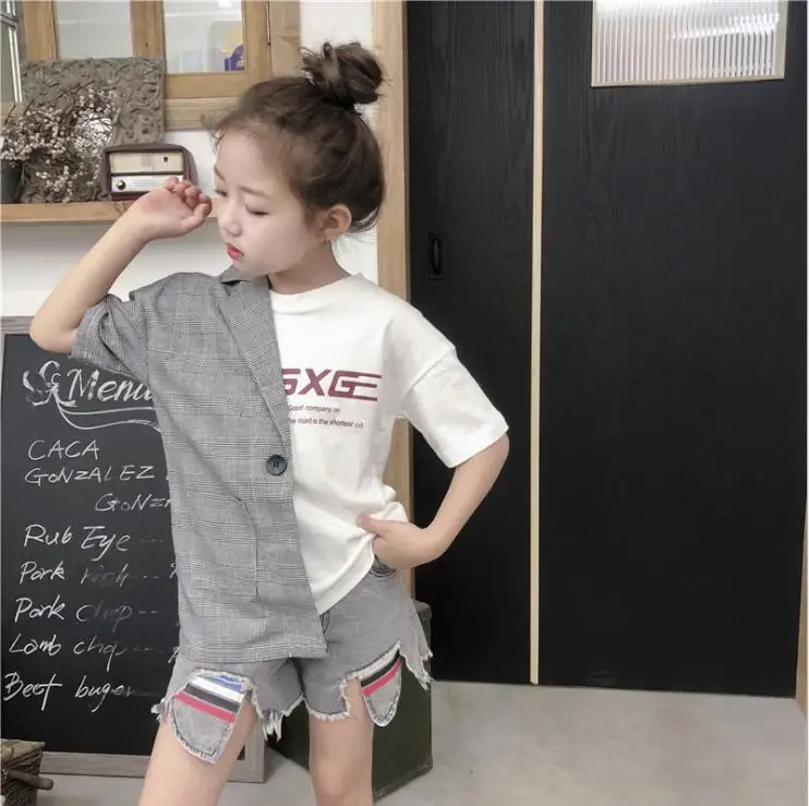 2019 hot sale girls patchwork t-shirt cotton fashion summer girls top 4-9t B904
2019 hot sale girls patchwork t-shirt cotton fashion summer girls top 4-9t B904