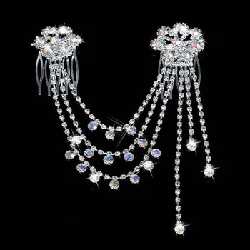 Bridal Bride Hair Combs Head Chain Silver Color Stick Sticks Bridal Headband Acessories Imitation Wedding Hair Jewelry Comb
Bridal Bride Hair Combs Head Chain Silver Color Stick Sticks Bridal Headband Acessories Imitation Wedding Hair Jewelry Comb