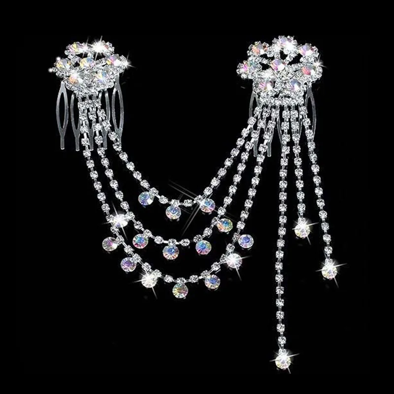 Bridal Bride Hair Combs Head Chain Silver Stick Sticks Bridal Headband Acessories Imitation Wedding Hair Jewelry Comb
Bridal Bride Hair Combs Head Chain Silver Stick Sticks Bridal Headband Acessories Imitation Wedding Hair Jewelry Comb