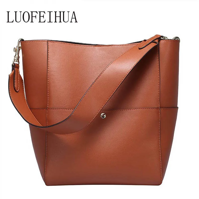 LUOFEIHUA 2018 new leather female bag bucket bag retro handbag Shoulder Messenger Bag Casual soft leather female bag
LUOFEIHUA 2018 new leather female bag bucket bag retro handbag Shoulder Messenger Bag Casual soft leather female bag